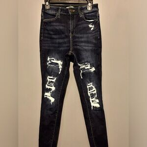 High-waisted patched jeggings from Kohl’s size 29w